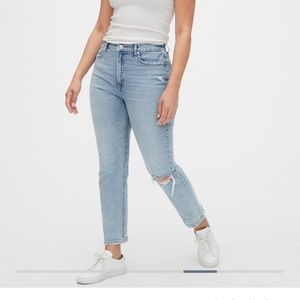 High rise distressed cigarette gap jeans